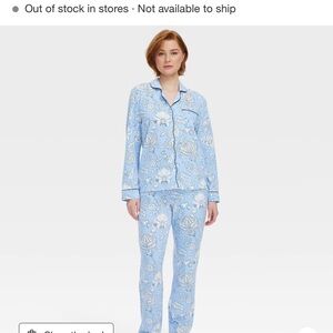 Roller Rabbit Light Blue Floral Pajama Set